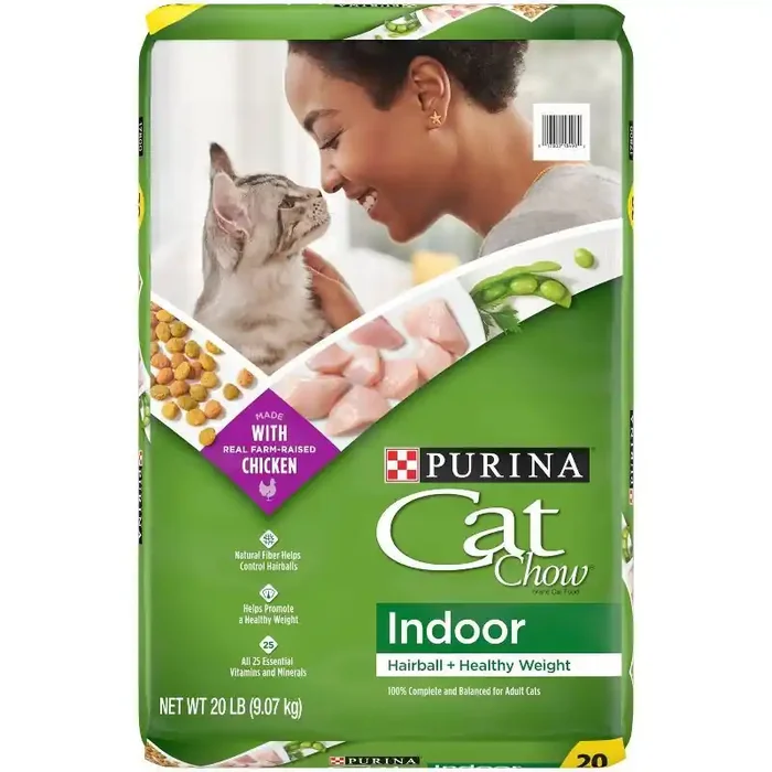 Purina Cat Chow Indoor Healthy Weight & Hairball Control Chicken Flavor Dry Cat Food – 20lbs