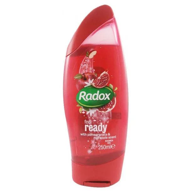 Radox Shower Gel Feel Ready Pomegranate & Red Apple Scent 250ml – Case of 6