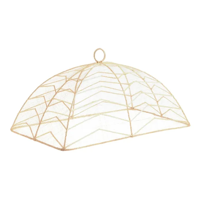 Rectangular Natural Chevron Mesh Food Dome