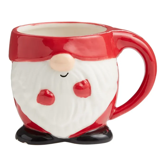 Red Gnome Figural Ceramic Mug