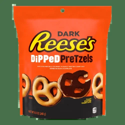 Reese’s Erdnussbutter getauchte Brezeln dunkel