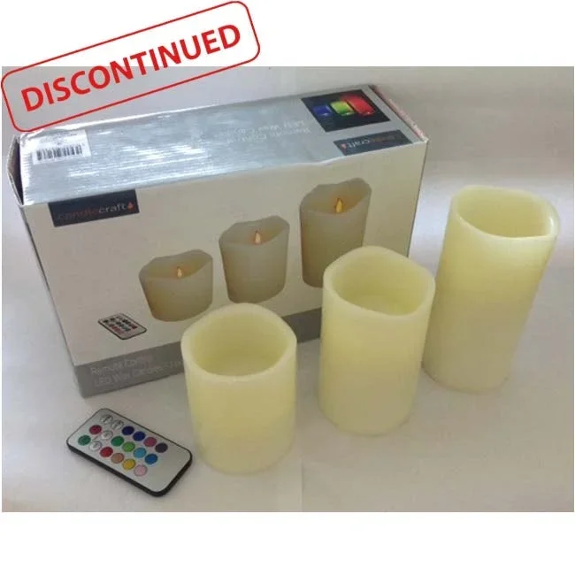 Remote Control Light Up LED Candles 3 Set