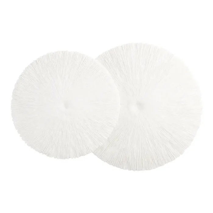 Round White Double Coral Stone Outdoor Wall Decor