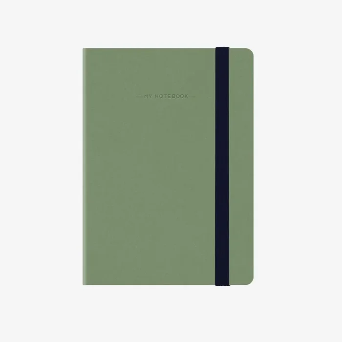 Small Squared Vintage Green Notebook