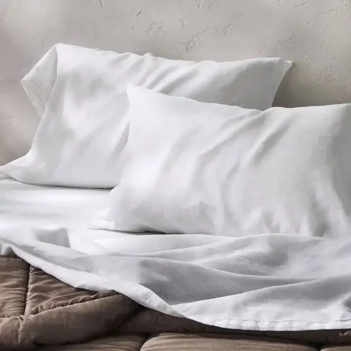 Standard 100% Linen Pillowcases White – Casaluna™