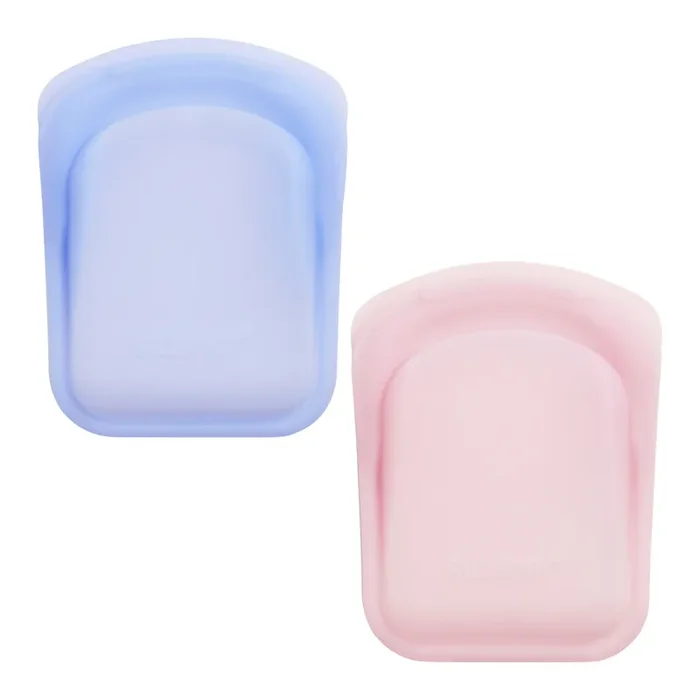 Stasher Pastel Reusable Silicone Pocket Storage Bags 2 Pack