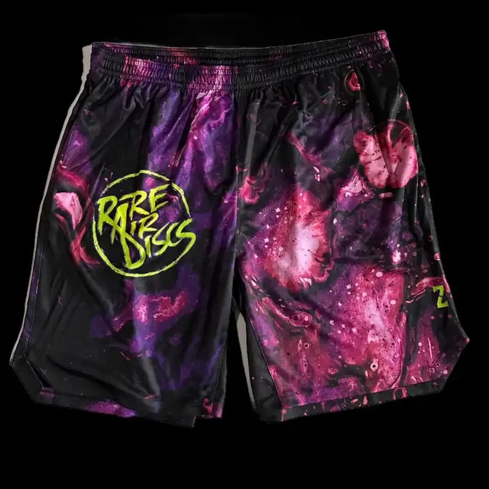 Sublimated Athletic Shorts – RADioactive – Zipper Pockets & Towel Holder!