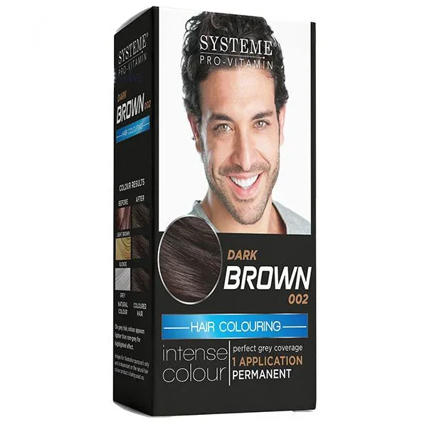 Systeme Pro-Vitamin Mens Hair Colour Permanent Dark Brown