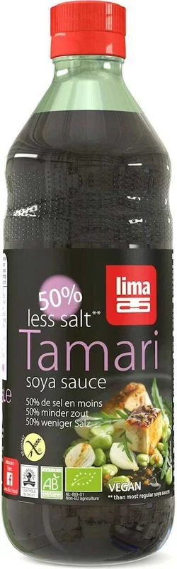 Tamari Sojasauce 50% weniger Salz glutenfrei BIO 500 ml – LIMA