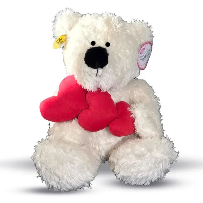 Teddy Bear With Love Hearts 30cm