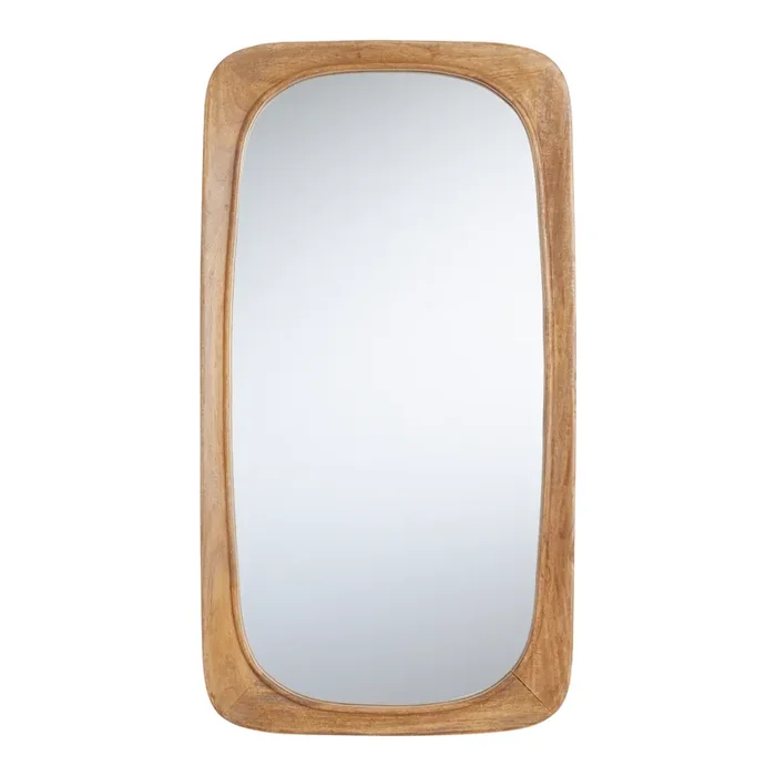 Terra Natural Wood Rounded Edge Wall Mirror