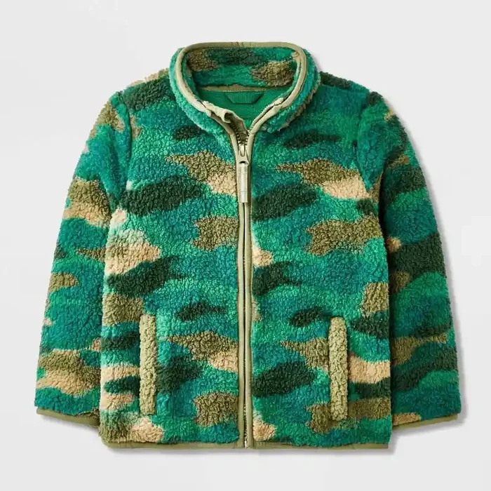 Toddler Boys‘ Full Zip Fleece Jacket – Cat & Jack™ Green 5T