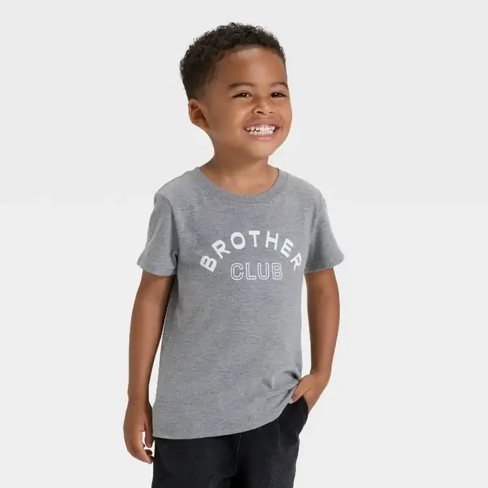 Toddler Boys‘ Short Sleeve Graphic T-Shirt – Cat & Jack™ Gray 2T