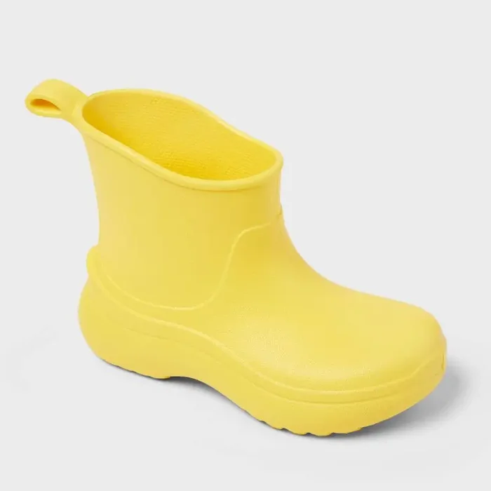 Toddler Eli Rain Boots – Cat & Jack™ Yellow 11T Waterproof, Pull-On, Non-Marking Outsole, Medium Width