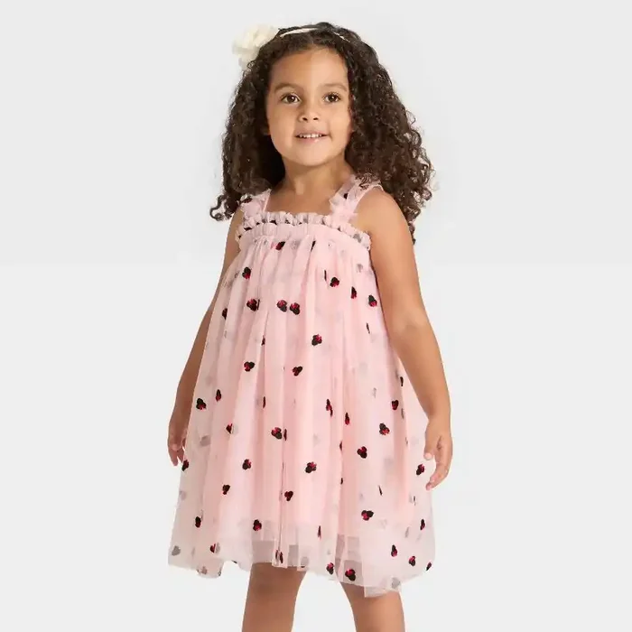 Toddler Girls‘ Disney Minnie Mouse Tulle Dress – Pink 4T