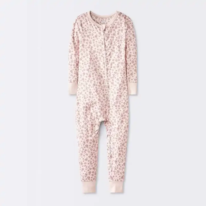 Toddler Girls‘ Smooth Jersey Snug Fit Union Suit – Cloud Island™ Pink 3T