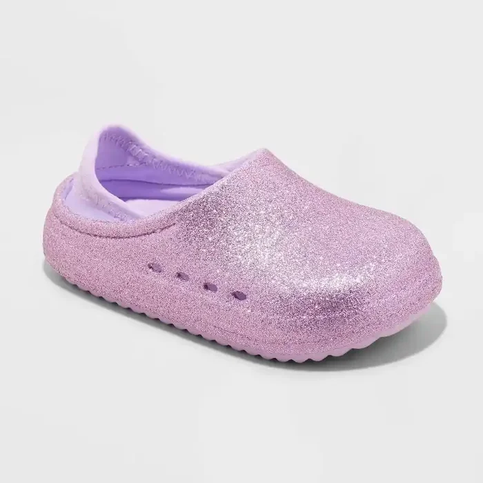 Toddler Rowan Slip-On Clog Shoes – Cat & Jack™ Purple 6T Cushioned Heel, Non-Marking Outsole