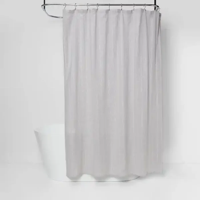 Tonal Striped Shower Curtain Gray – Threshold™