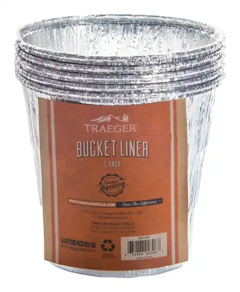 TRAEGER DRIP BUCKET LINER ALUMINUM 5PK