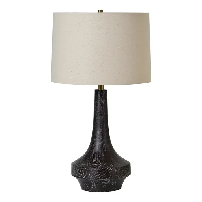 Trust Faux Wood Funnel Table Lamp