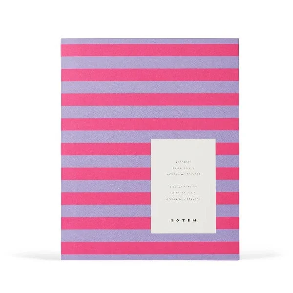 Uma Flatlay Lavender Stripe Medium Notebook by Notem