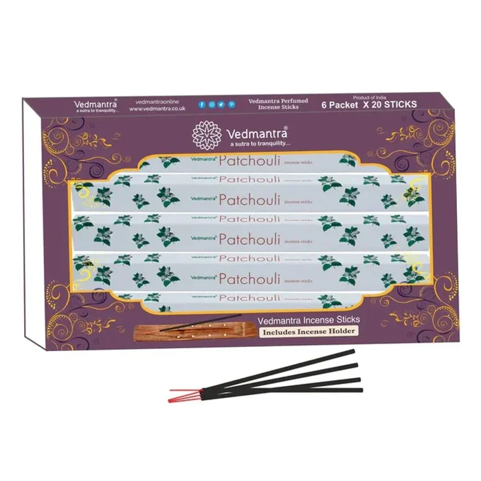 Vedmantra Patchouli Incense Sticks 6 Pack