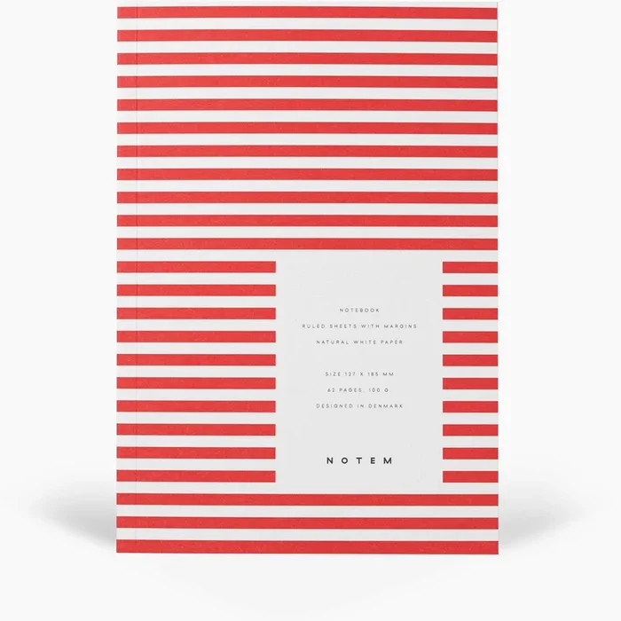 Vita Softcover Notebook Small Bright Red by Notem