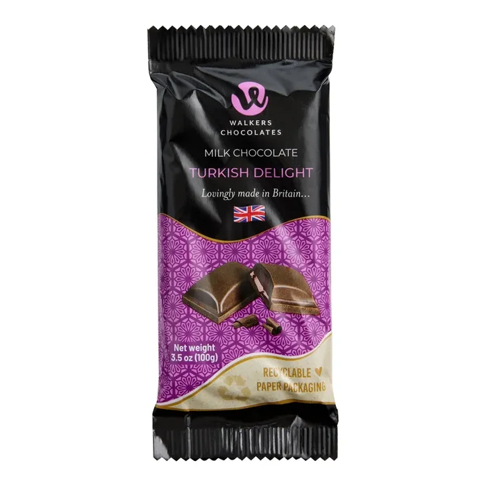 Walkers Chocolates Turkish Delight Milk Chocolate Bar