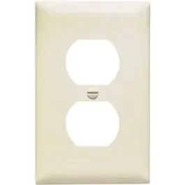 Wall Plate, Duplex Outlet, Almond Nylon, 10-Pk