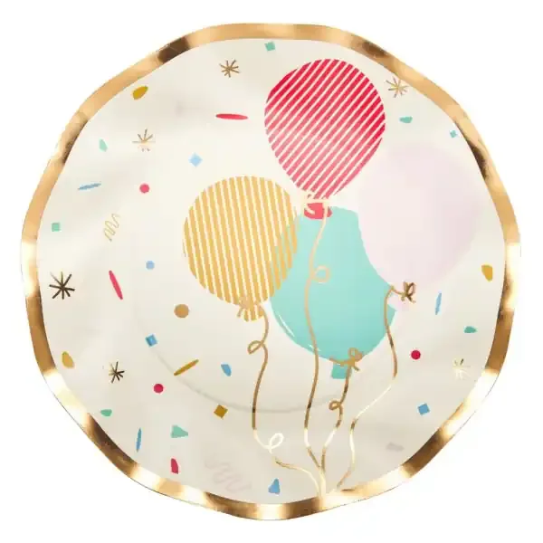 WAVY SALAD PLATE BALLOON LETS CELEBRATE