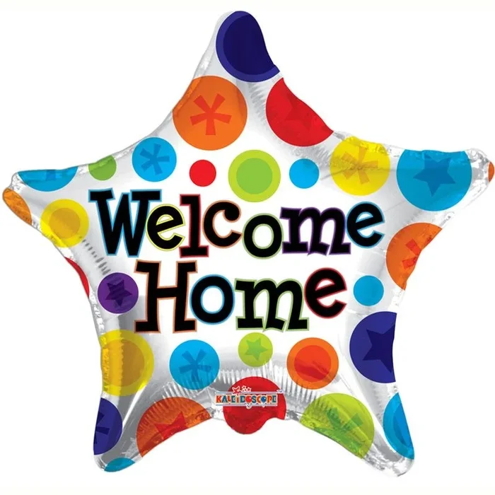 “Welcome Home” Star Design Foil Balloon 18”