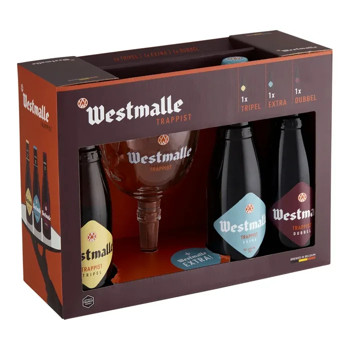 Westmalle Trappist Sampler With Glass 4 Piece Gift Set