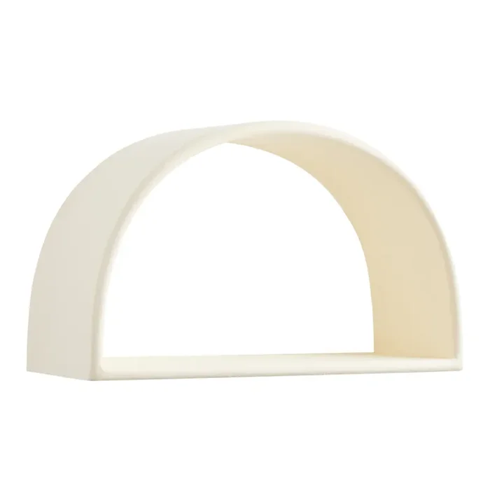 White Arched Floating Wall Shelf