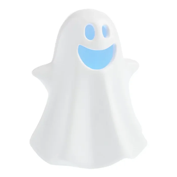 White Ceramic Ghost LED Light Up Decor