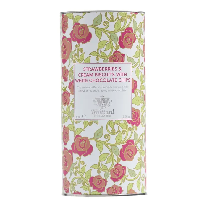 Whittard Strawberries and Cream Biscuits Gift Tin
