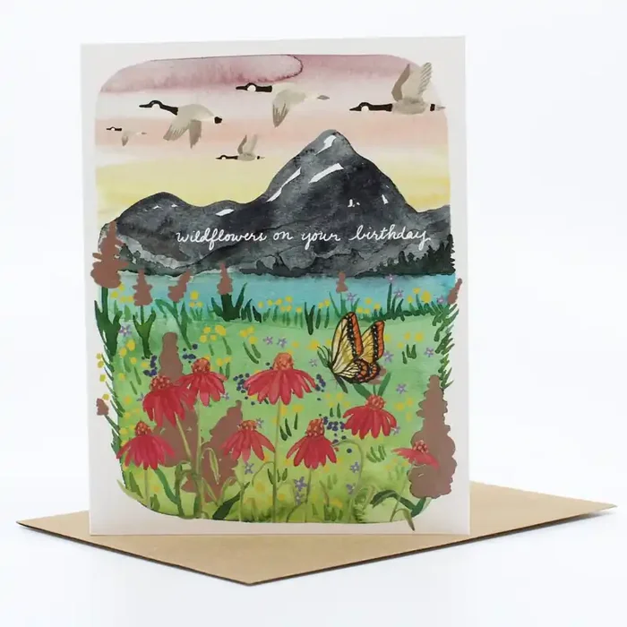 Wildflowers On Your Birthday Notecard