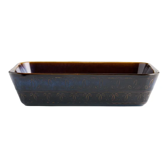 Willow Indigo Blue Embossed Baking Dish