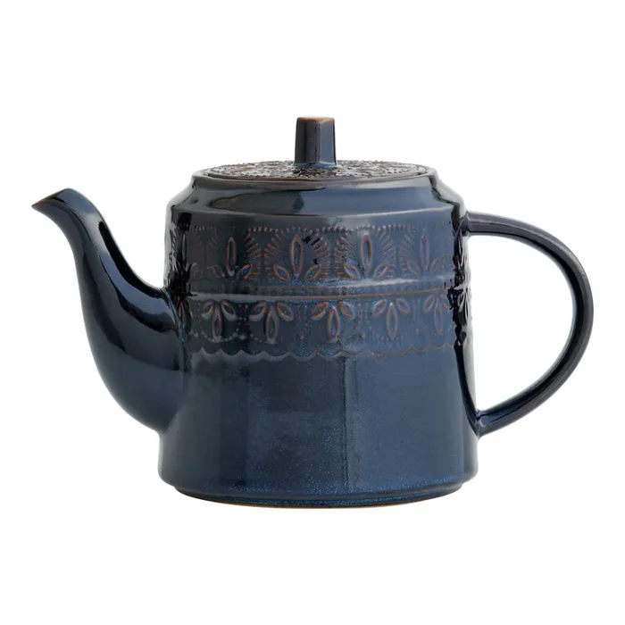 Willow Indigo Blue Embossed Teapot