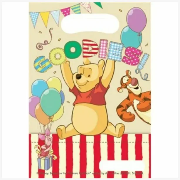 Winnie The Pooh Party Loot Bags 6 Pack