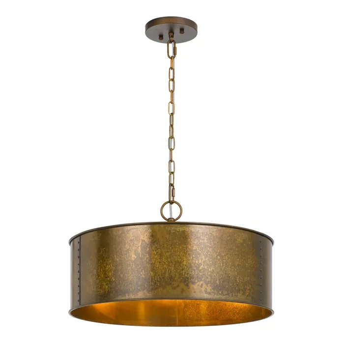 Winta Distressed Bronze Patina 3 Light Pendant Lamp
