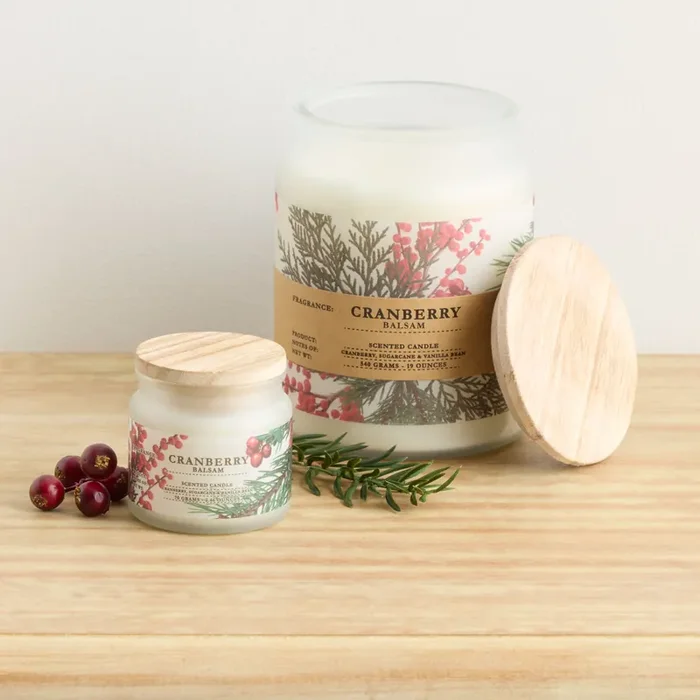 Winter Woodland Cranberry Balsam Scented Candle