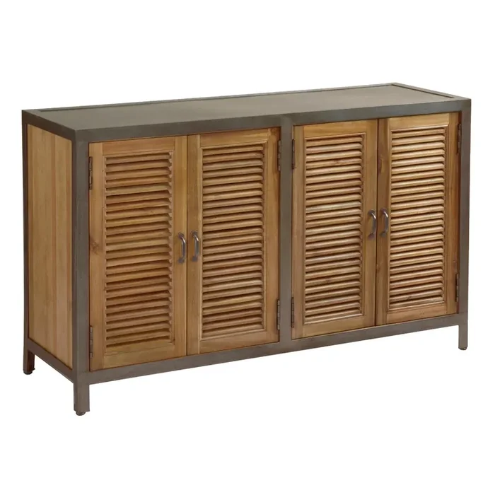 Wood and Metal Double Holbrook Sideboard