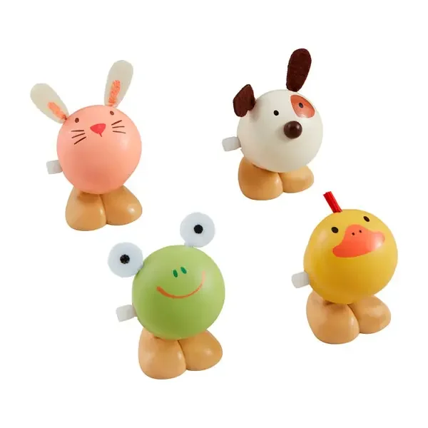 WOODEN WIND UP ANIMALS