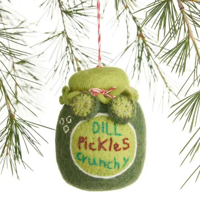 Wool Pickle Jar Ornament