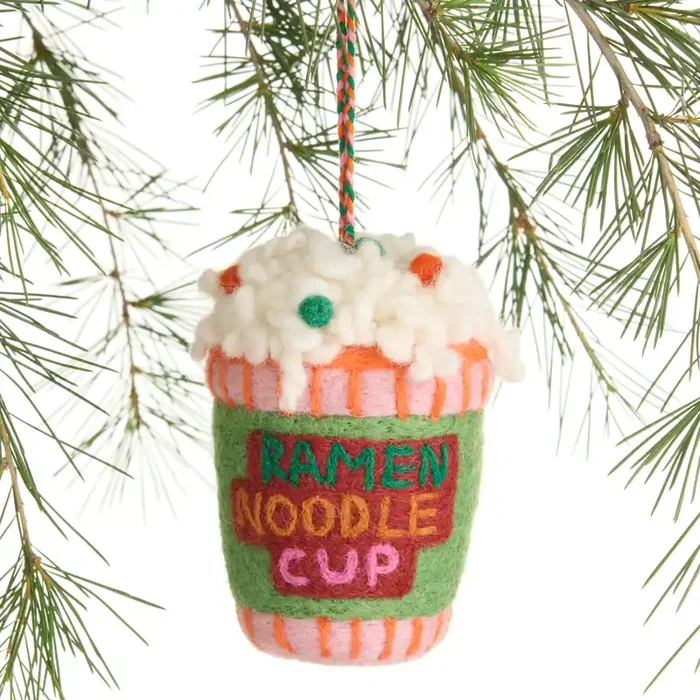 Wool Ramen Noodle Cup Ornament