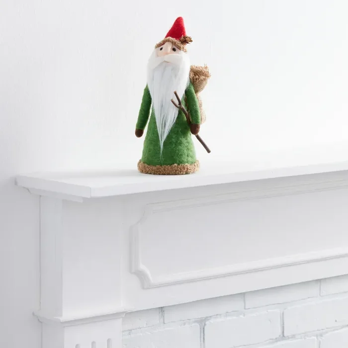 Wool Rustic Woodland Santa Decor