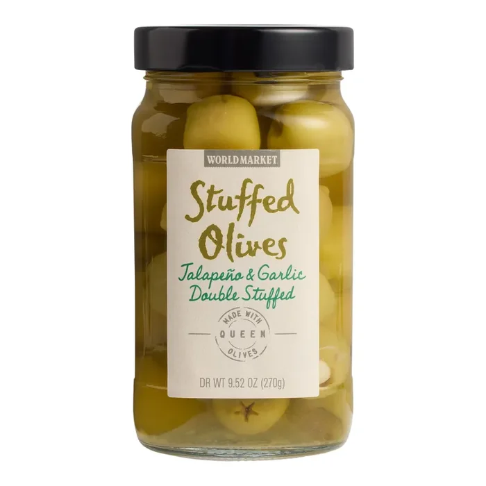 World Market® Jalapeno and Garlic Stuffed Halkidiki Olives
