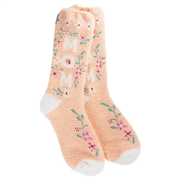 WORLD‘S SOFTEST SOCKS COZY CREW FLOWER MOM