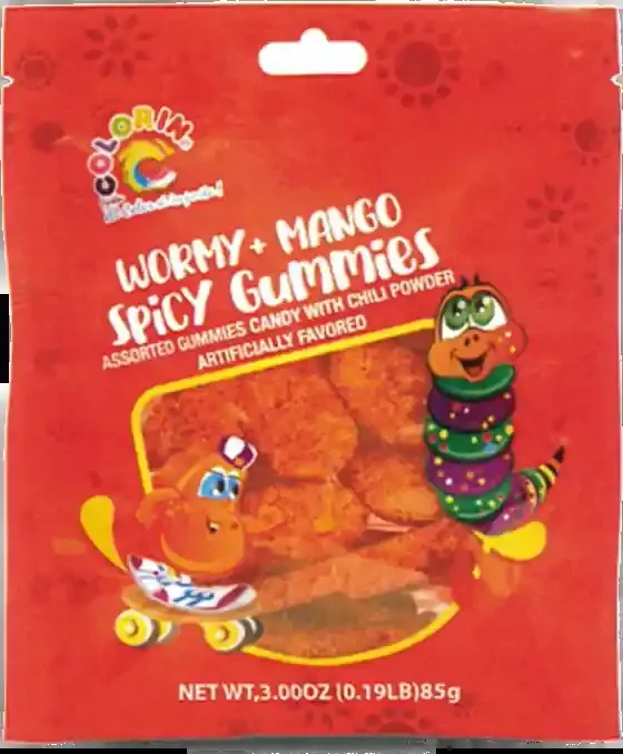 Wormy Mango Spicy Gummies 3oz