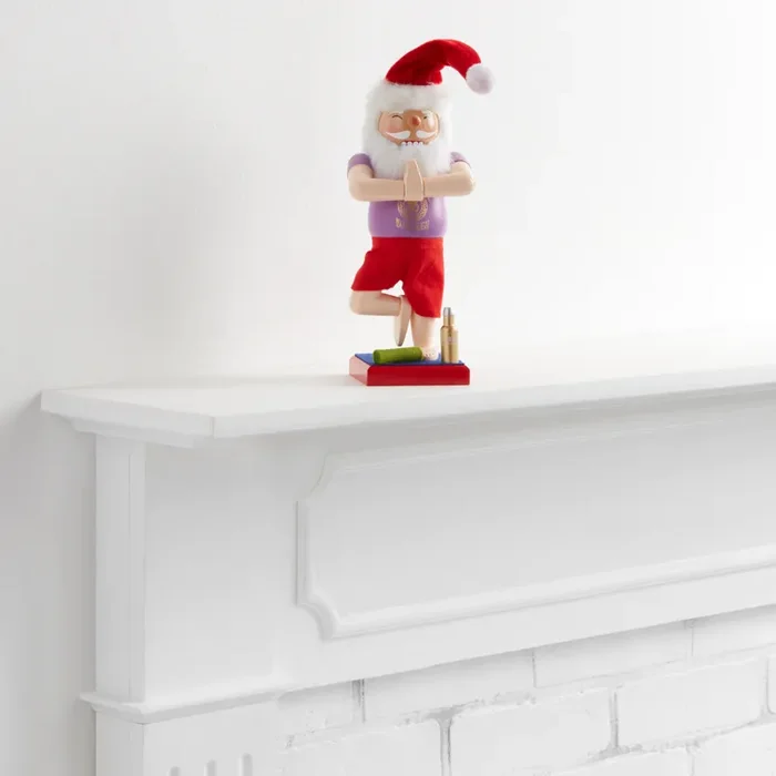 Yoga Santa Tree Pose Nutcracker